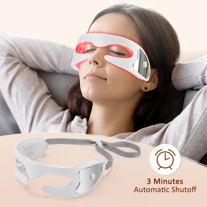 LED Eye Massager with Vibration & Light Therapy for Tired Eyes, Dark Circles & Puffiness – Rechargeable Eye Care Device