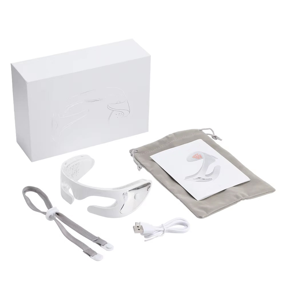 LED Eye Massager with Vibration & Light Therapy for Tired Eyes, Dark Circles & Puffiness – Rechargeable Eye Care Device