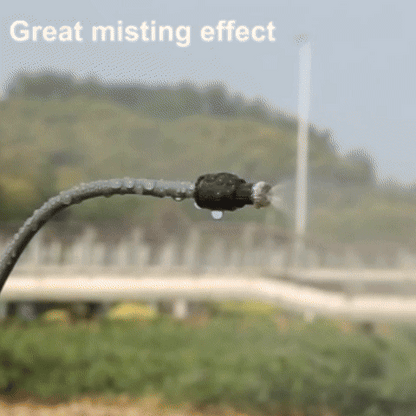 Outdoor Misting System for Patio, Adjustable Height Water Mister with Fine Mist, Garden Hose Patio Mister