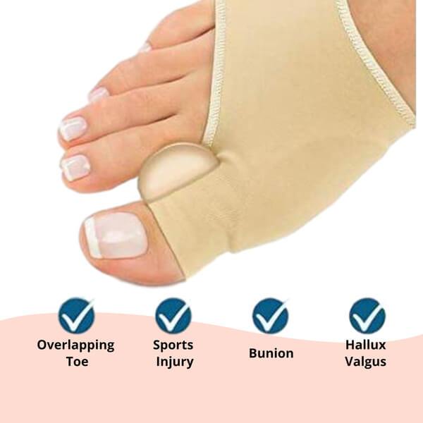 Soft Gel Toe Spacer Sleeve for Bunion & Hammertoe Relief – Cushioned Alignment Support for Daily Wear