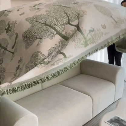 Eden Chenille Sofa Cover - Ultra-Soft, Pet-Friendly Protection, Forrest design