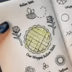 Embroidery Step-by-Step Book Set with 106 Stitches for Linen Pages