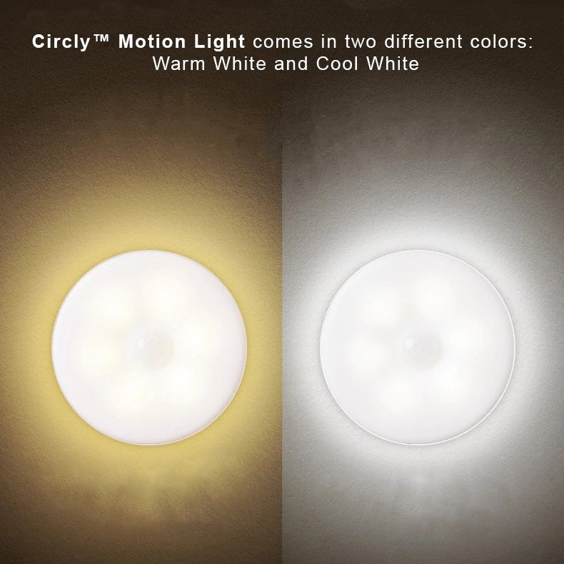 USB Rechargeable Motion Sensor Night Light – Round 3-Inch Puck Light for Closets, Hallways & Stairs – Auto On/Off Sensor Lamp – Battery