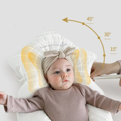 Infant Head Support Sleep Pillow – Ergonomic Cotton Cushion for Newborns & Toddlers – Cradle & Crib Pillow with Memory Fiber Fill