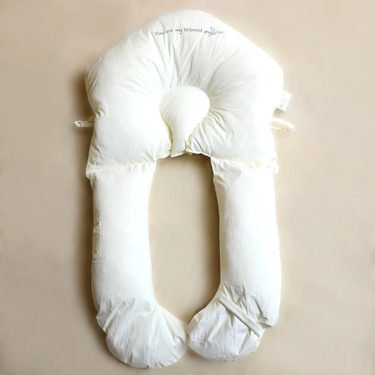 Infant Head Support Sleep Pillow – Ergonomic Cotton Cushion for Newborns & Toddlers – Cradle & Crib Pillow with Memory Fiber Fill