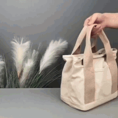 Elegant Handmade Tote Bag with Multi-Pocket Organization | Lightweight Canvas Design for Effortless Daily Use