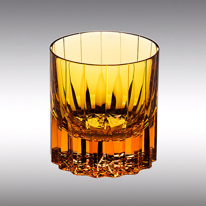 Hand-Cut Crystal Whisky Tumbler with Diamond Facets in Presentation Box for Bourbon, Scotch & Cocktails