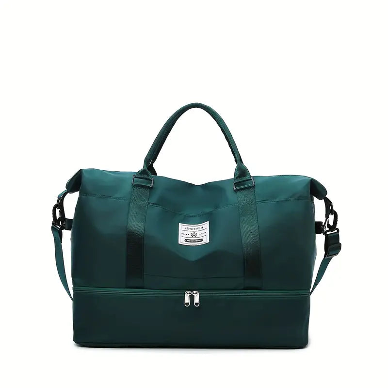 Compact Weekender Duffel Bag | Lightweight Canvas Travel Carryall with Shoulder Strap & Zipper Closure for Weekend Getaways, Gym &