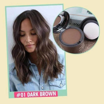 Root Touch-Up Powder Compact for Thinning Hair and Gray Coverage with Mirror and Applicator Puff for Men and Women
