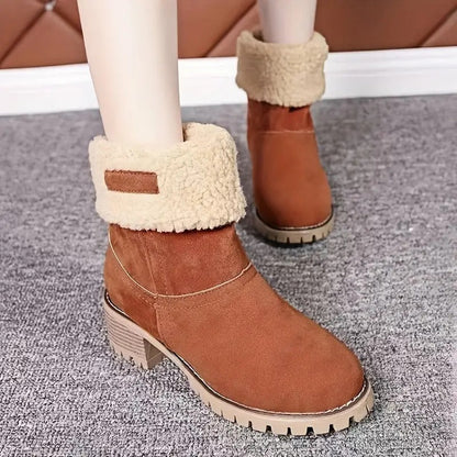 Women's Block Heel Ankle Boots with Arch Support – Lightweight Cushioned Footwear for All-Day Comfort