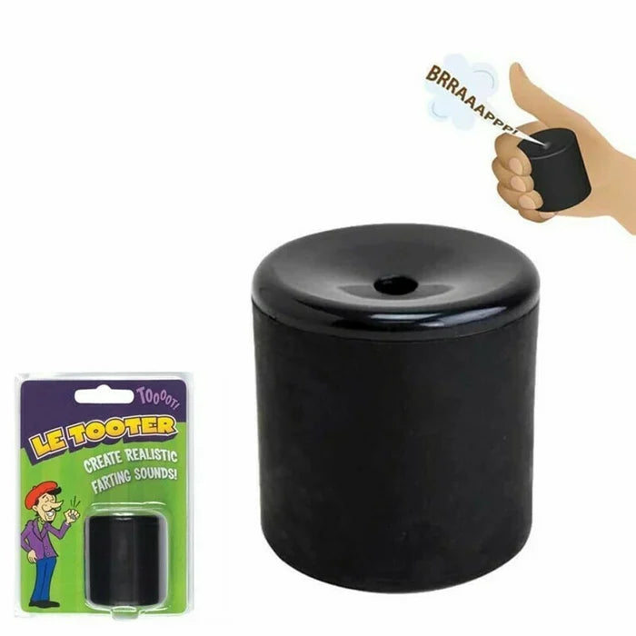 Joke Noise Maker Pocket Prank Device Hand-Pressed Gag Toy for Parties Adults Kids Black Rubber