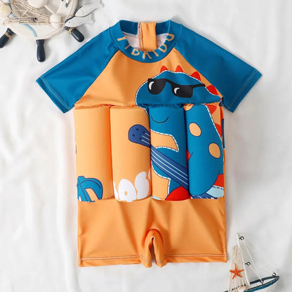 Kids Buoyancy Swimsuit with Removable Floats – Learn to Swim with UV Protection & Full Mobility