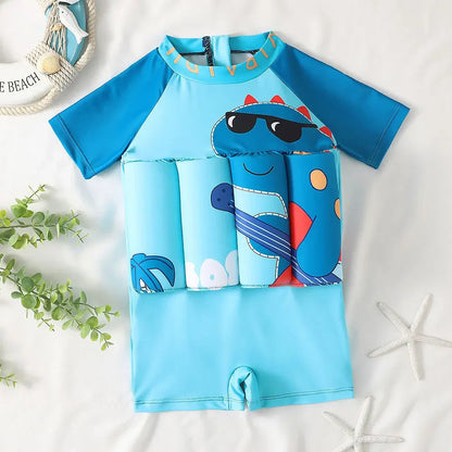Kids Buoyancy Swimsuit with Removable Floats – Learn to Swim with UV Protection & Full Mobility