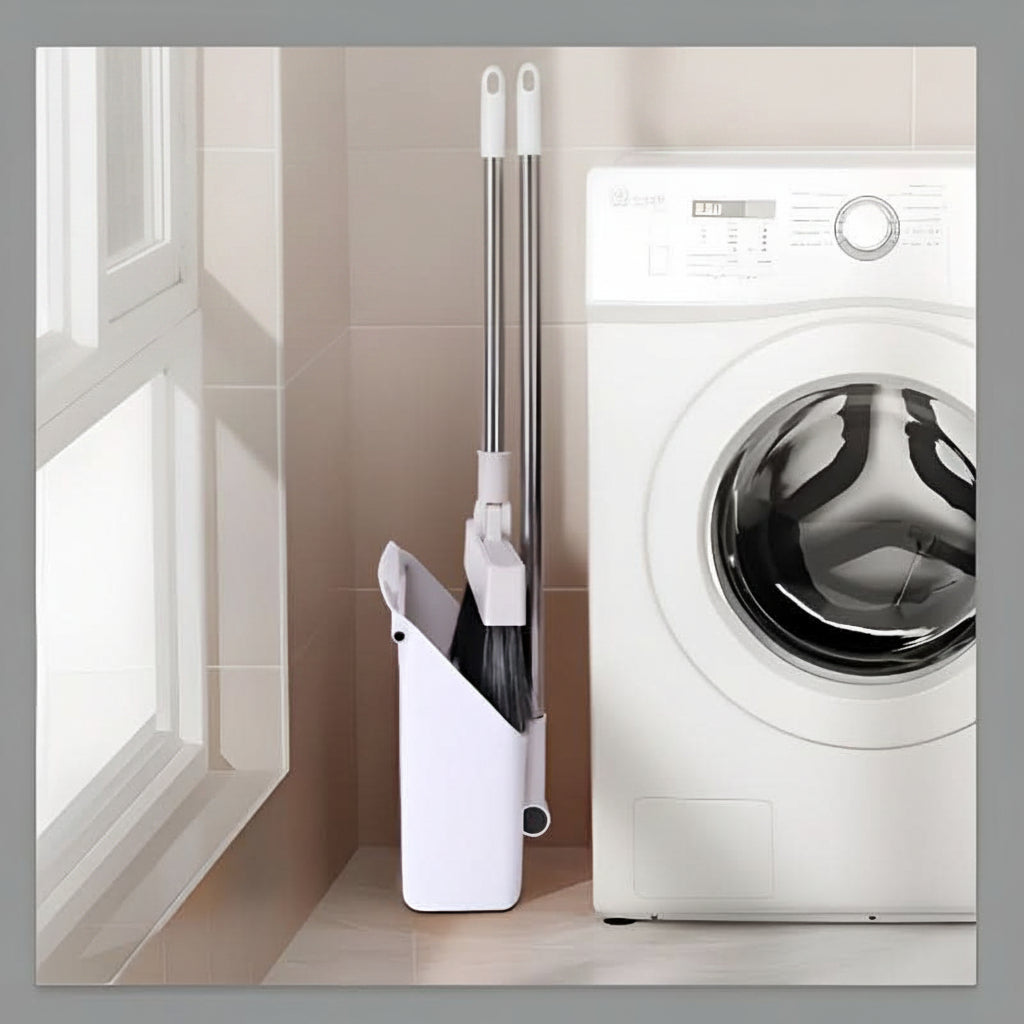 SWEEPFLOW – Compact Broom Dustpan Cleaning Set