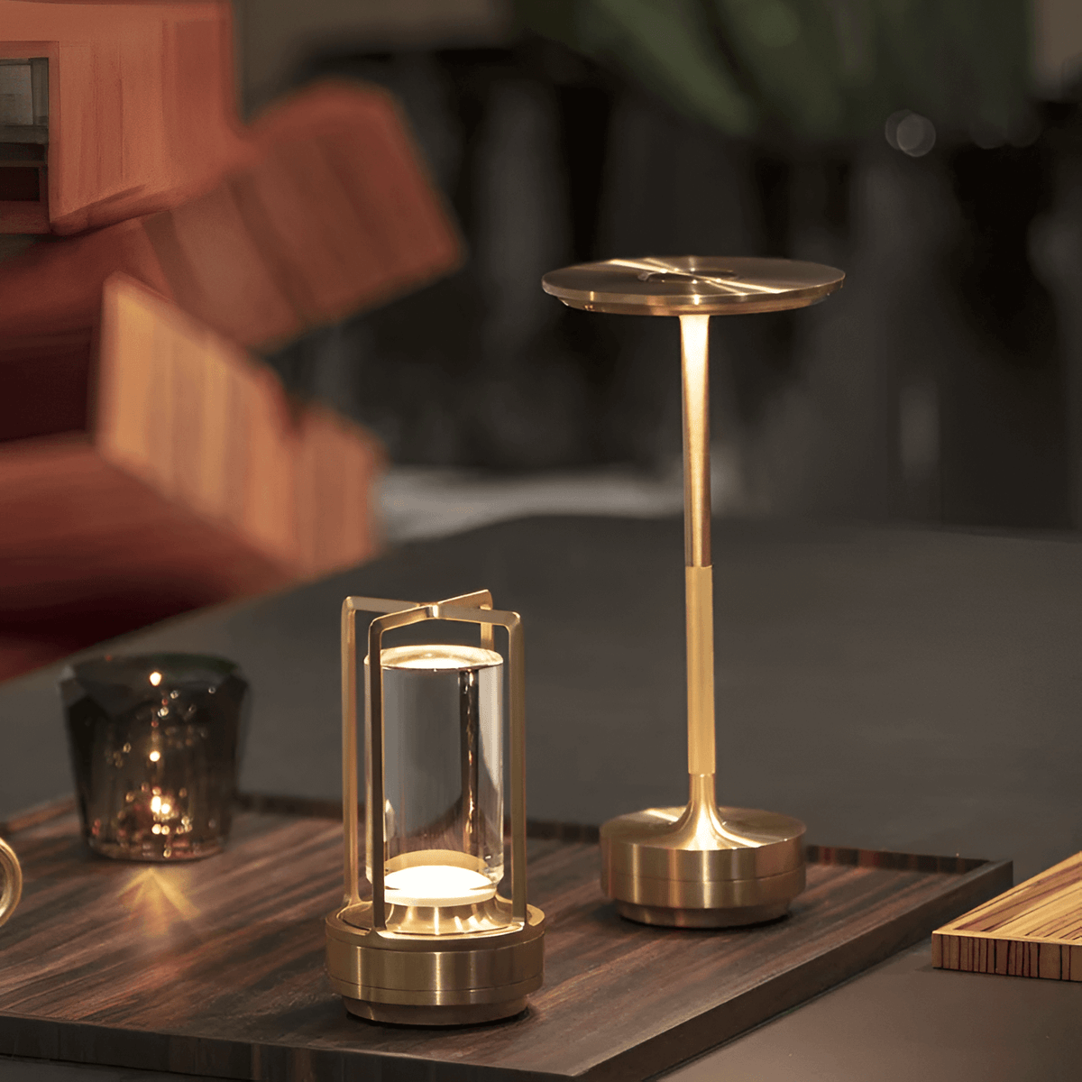 Rechargeable Touch Table Lamp Portable Cordless Dimmable LED Light for Bedside Nightstand Restaurant Dining Indoor Outdoor Patio