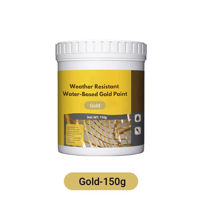 Premium Metallic Gold Paint for Wood, Metal & Stone Surfaces – Water-Based, Weather-Resistant Finish