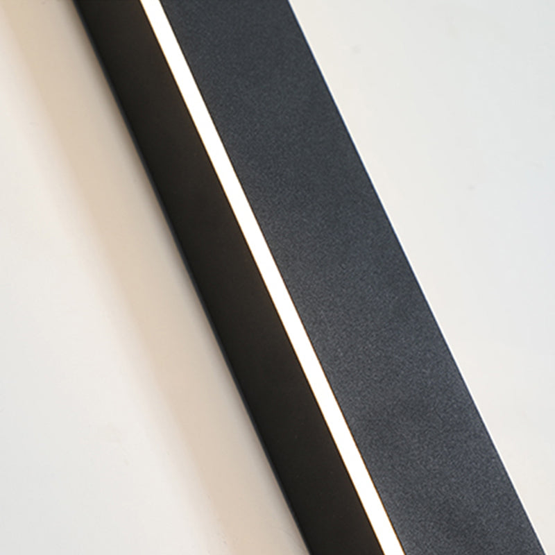 Weatherproof LED Strip Sconce for Patios, Entryways & Porches — IP65 Rated Acrylic Outdoor Fixture in Black