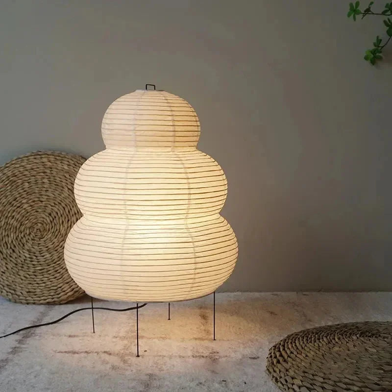 Washi Paper Globe Floor Lamp 16" White Sphere Light for Bedrooms Living Rooms Japanese Minimalist Ambient Lighting E27 Socket 24" Tall