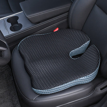 Triangular Car Seat Cushion with Memory Foam Support for Tailbone Relief & Posture Correction | Breathable Mesh Cover | Non-Slip Base for