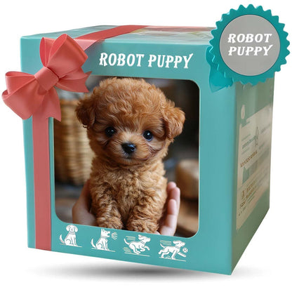 Touch-Activated Robotic Stuffed Animal Puppy Toy Responds to Petting Moves Head and Tail Battery Powered Companion for Kids Elderly Dementia