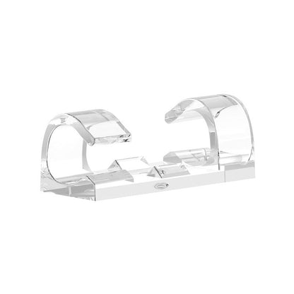 Clear Self-Adhesive Wire Organizers for Home Office & Entertainment Centers – 20-Piece Cord Management System for Desktop PC USB Charging Ca