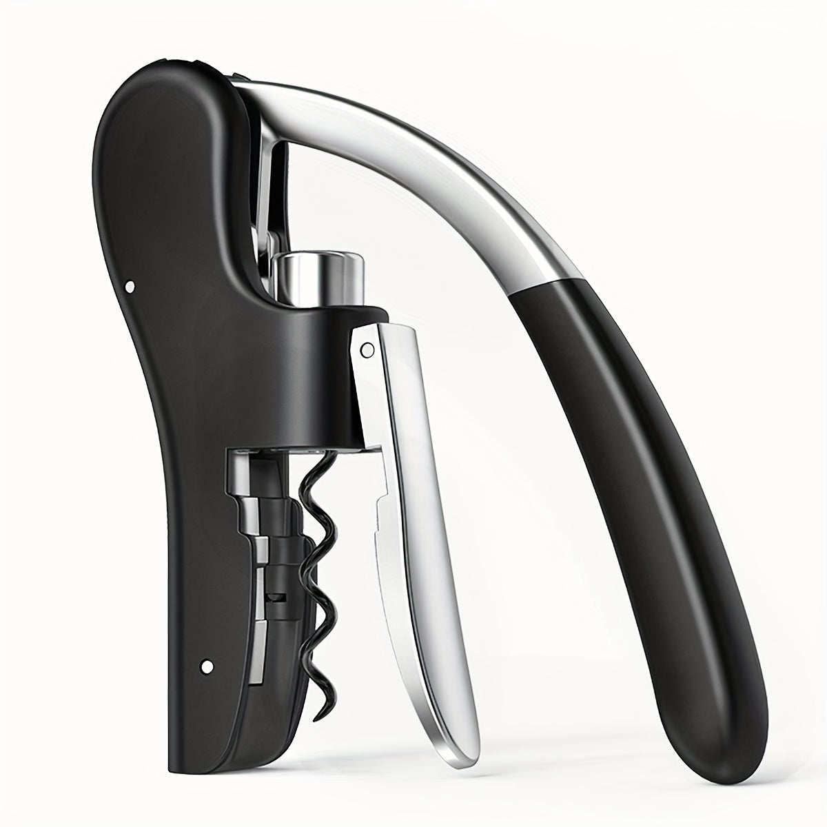 Lever-Action Wine Opener – Professional Corkscrew for Easy Bottle Opening at Home or in Restaurants