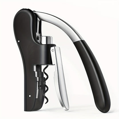 Lever-Action Wine Opener – Professional Corkscrew for Easy Bottle Opening at Home or in Restaurants
