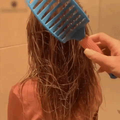 Detangling Brush Flexible Nylon & Natural Bristles Ergonomic Handle