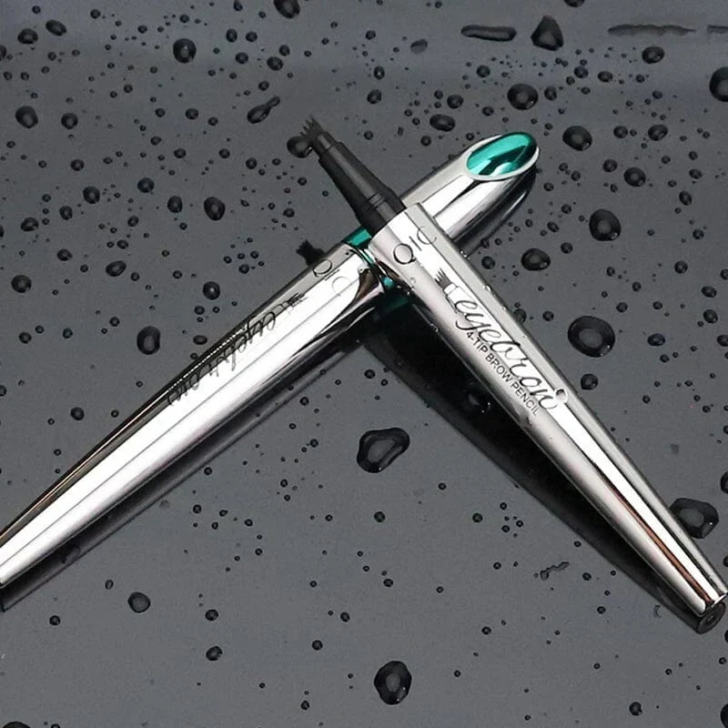 Four-Prong Precision Brow Defining Pencil with Long-Lasting 36-Hour Wear for Natural Hair-Like Strokes and Fuller Arches