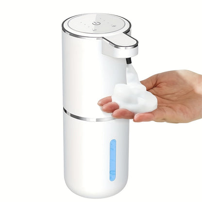 USB Rechargeable Hands-Free Foam Dispenser with Motion Sensor for Sink Counter Kitchen Bath | 13 fl oz Wall-Mount Hygiene Station for Modern