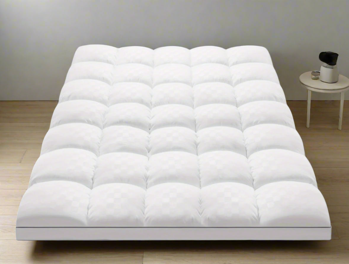 Diamond Quilted Mattress Pad – Breathable Cushioned Cover with Deep Pocket Fit for 8-21 Inch Beds, Pressure Relief Sleep Surface for Twin