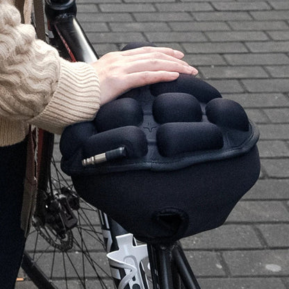 Inflatable Gel Bike Seat Cushion with Shock Absorption for Road and Mountain Bikes | Adjustable Air Pressure Comfort Saddle Cover