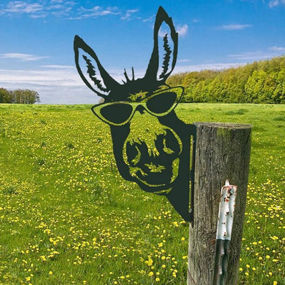 Metal Barnyard Sculpture Silhouette for Garden & Yard – Farm Animal Figures in Rustic Iron – Outdoor Lawn Ornament Decor for Country Home