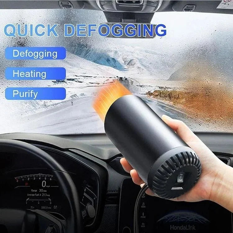 Portable 12V Vehicle Heater & Defroster with 360° Rotating Nozzle – Cup Holder Design for Cars, Trucks & SUVs