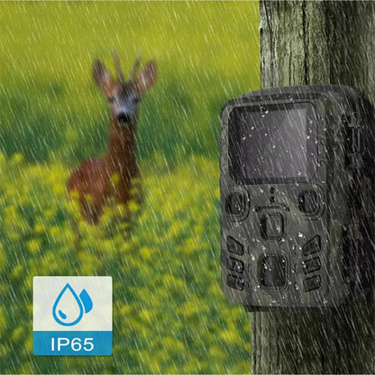 WiFi Trail Camera with Night Vision & Motion Sensor for Outdoor Wildlife Observation & Property Security Monitoring