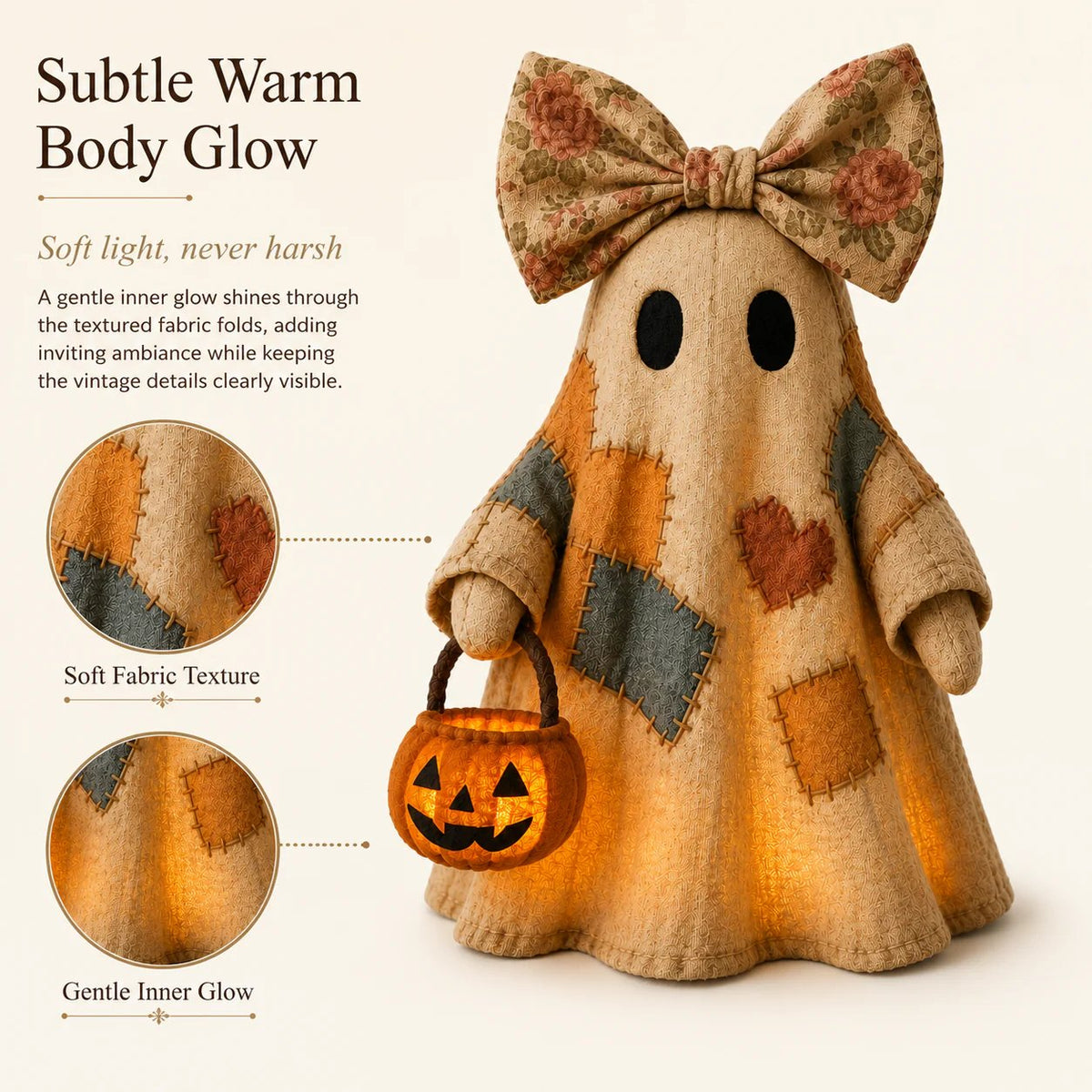 BooBelle™ – Patchwork Ghost Lamp