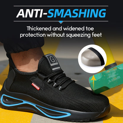 Steel Toe Work Sneakers for Men – Lightweight Breathable Safety Shoes with Puncture Protection for Jobsite & Outdoor Use