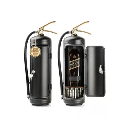 Fire Extinguisher Bottle Holder Hidden Storage Case for Whiskey Wine Champagne Metal Cabinet Bar Decor Red Black Novelty Gift for Home