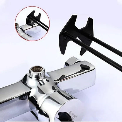 Basin Nut Wrench Tool for Faucet Installation Under Sink 360° Rotating Long Handle Plumbing Wrench for Kitchen Bathroom Fixtures