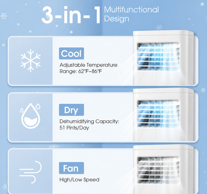 Indoor Cooler | Portable Air Conditioner with Adjustable Airflow | Efficient Cooling Solution for Home and Office