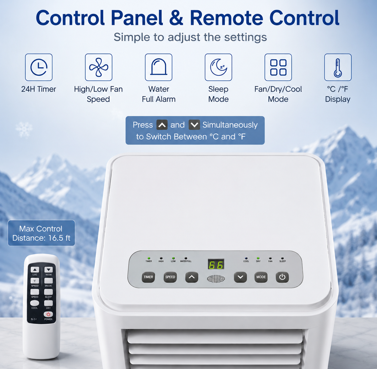 Indoor Cooler | Portable Air Conditioner with Adjustable Airflow | Efficient Cooling Solution for Home and Office