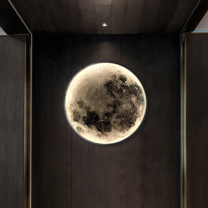 3D Moon Ceiling Light with Remote – Realistic Lunar Surface LED Fixture for Bedroom, Living Room & Kids Room – Dimmable Warm to Cool White