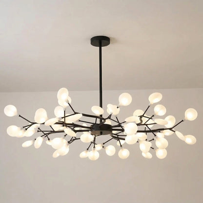 Branch Chandelier with Acrylic Globes – Cascading LED Statement Light for Dining Room & Living Room – Modern Tree Design – Warm White