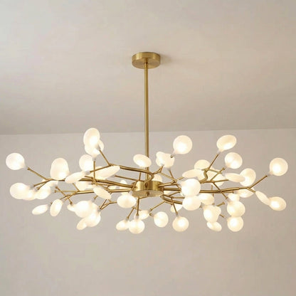 Branch Chandelier with Acrylic Globes – Cascading LED Statement Light for Dining Room & Living Room – Modern Tree Design – Warm White