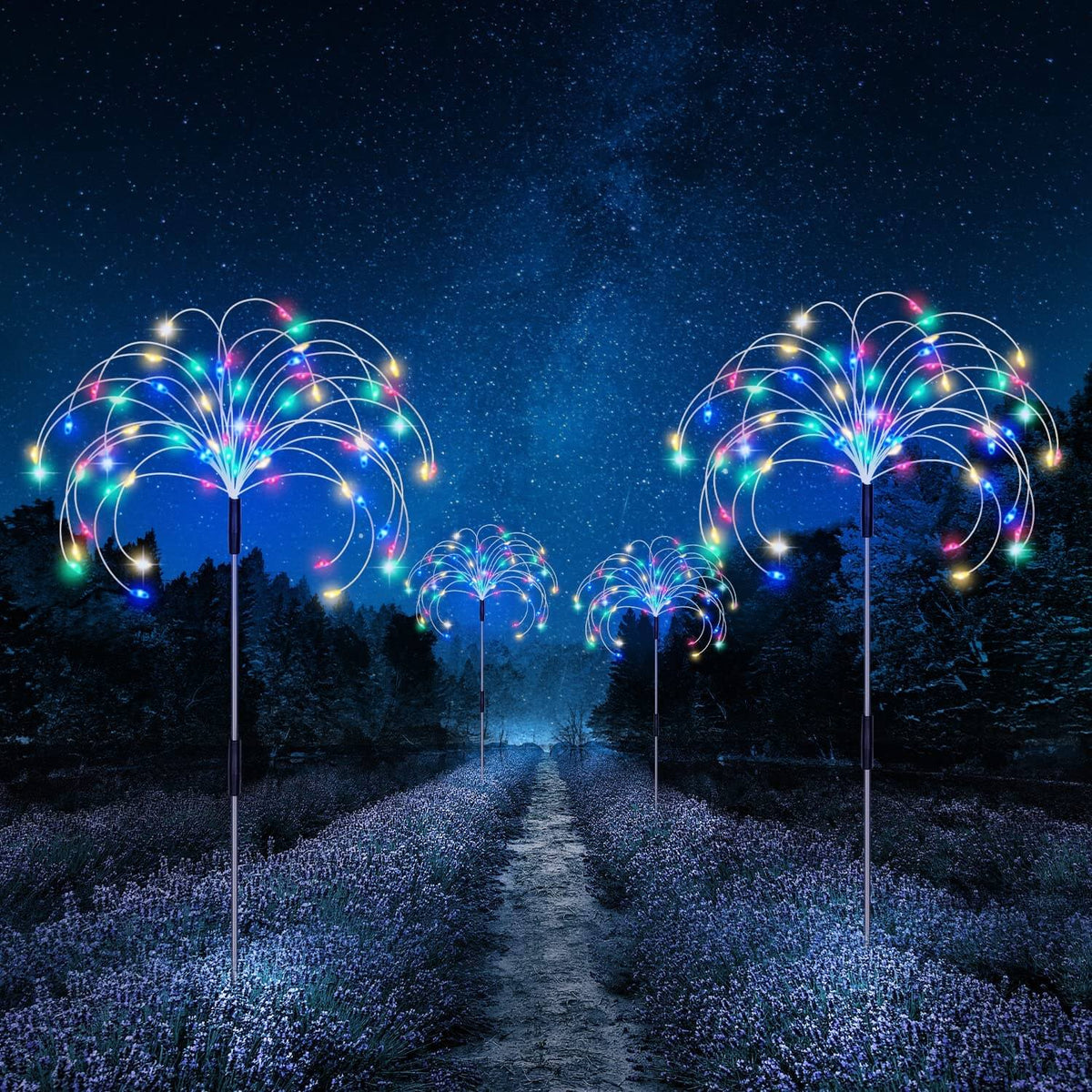 Solar Firework Garden Stake Light with 120 LEDs – Waterproof Outdoor Pathway Accent for Yard, Patio & Pool