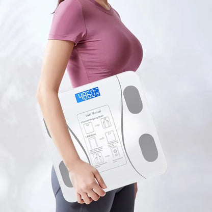 Smart Body Composition Scale Bluetooth Health Tracker 13+ Metrics Weight BMI Fat Muscle Mass Monitor Temperature Sensor App Sync Family
