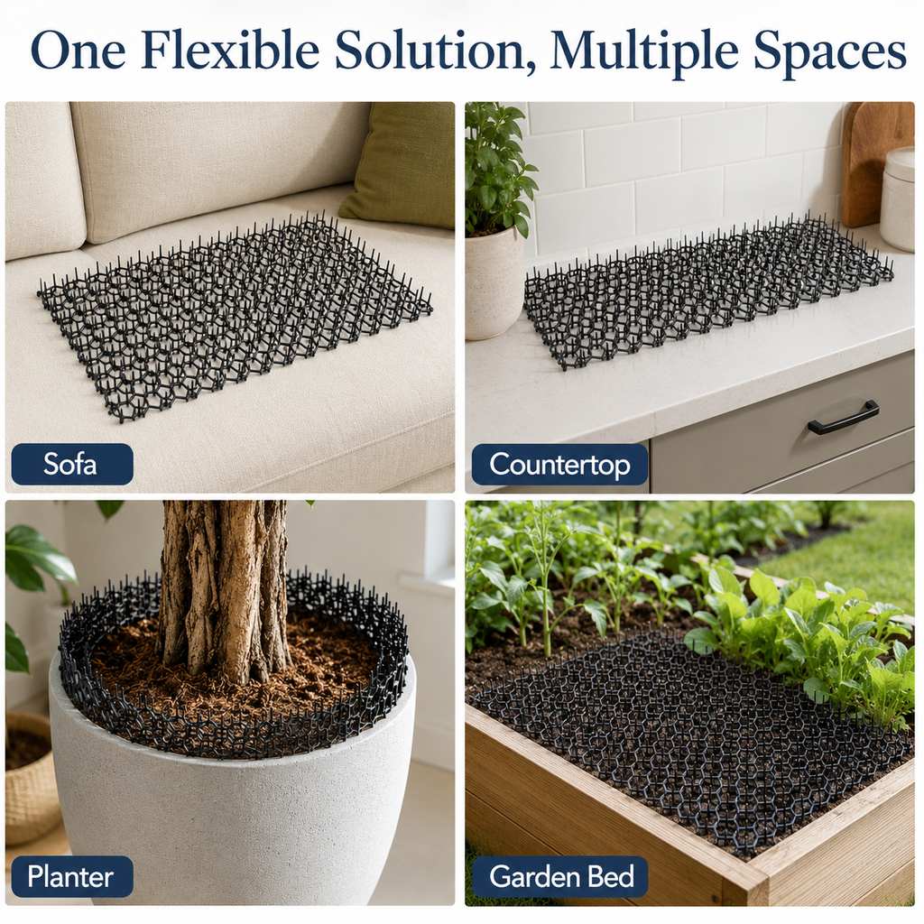 Ortekor Flexible Cat Deterrent Mat for Sofas & Gardens - Protect Furniture and Plants