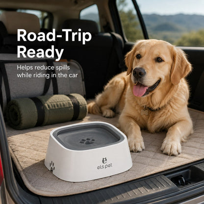 Ortekor Floating Pet Water Bowl for Home & Car - Less Splash, Cleaner Floors