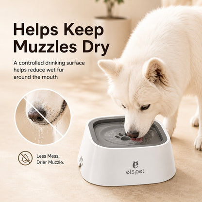Ortekor Floating Pet Water Bowl for Home & Car - Less Splash, Cleaner Floors