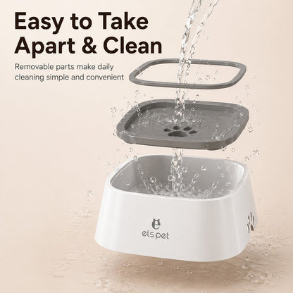 Ortekor Floating Pet Water Bowl for Home & Car - Less Splash, Cleaner Floors